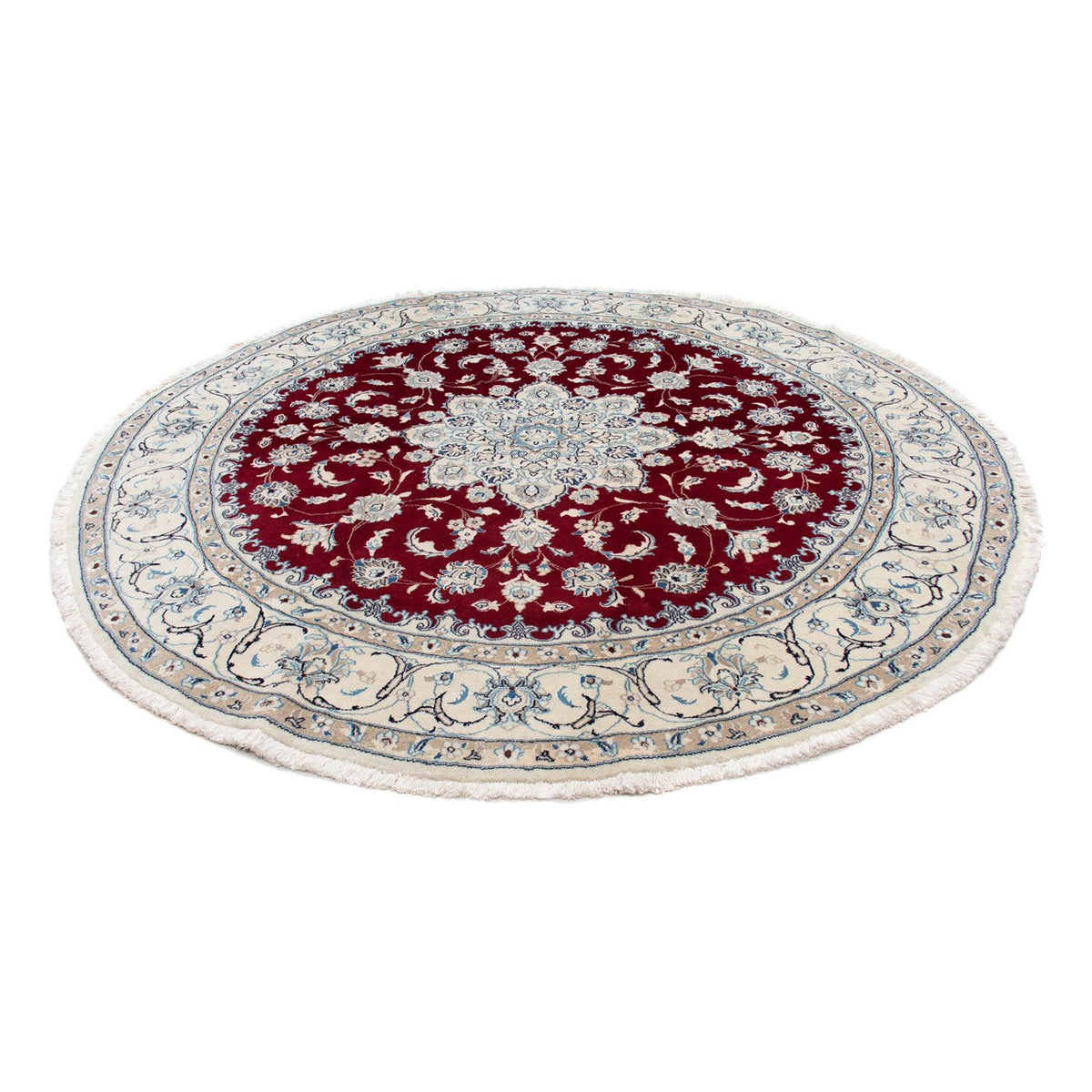 Perzisch tapijt - Nain rond  - 245 x 245 cm - donkerrood