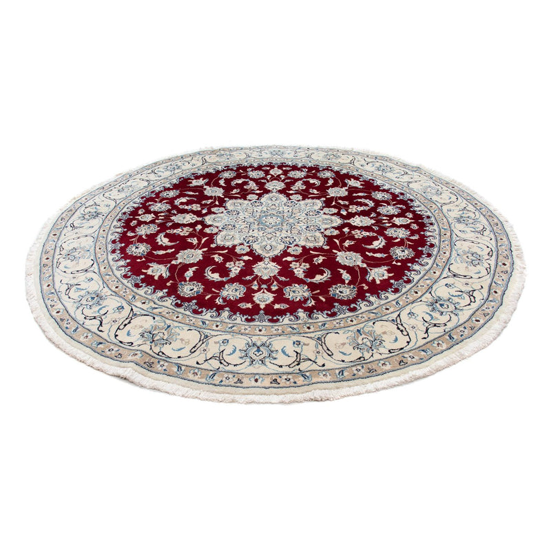 Perzisch tapijt - Nain rond  - 245 x 245 cm - donkerrood