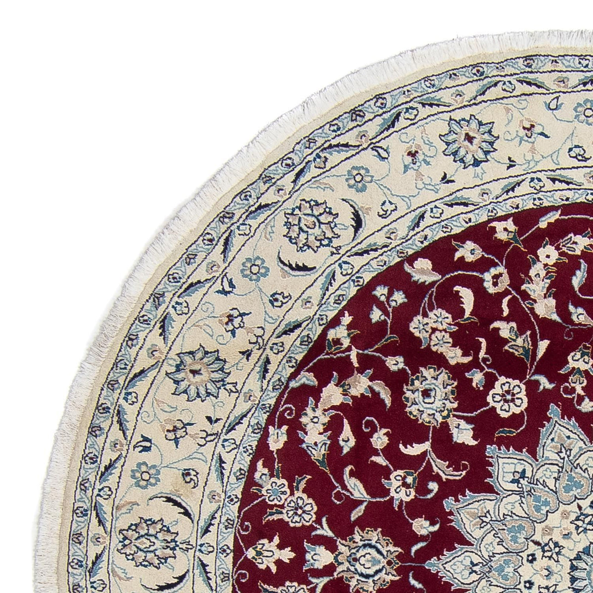 Perzisch tapijt - Nain rond  - 252 x 252 cm - donkerrood