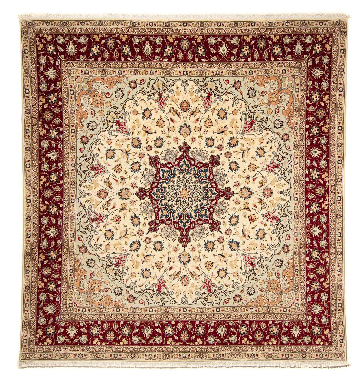 Perzisch tapijt - Tabriz - Royal vierkant  - 258 x 252 cm - beige