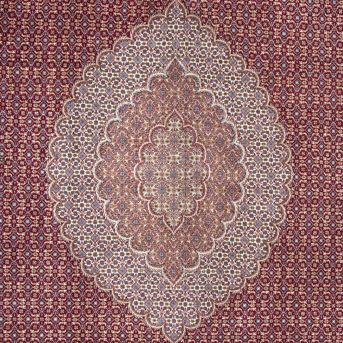 Perzisch tapijt - Tabriz - 300 x 198 cm - donkerrood