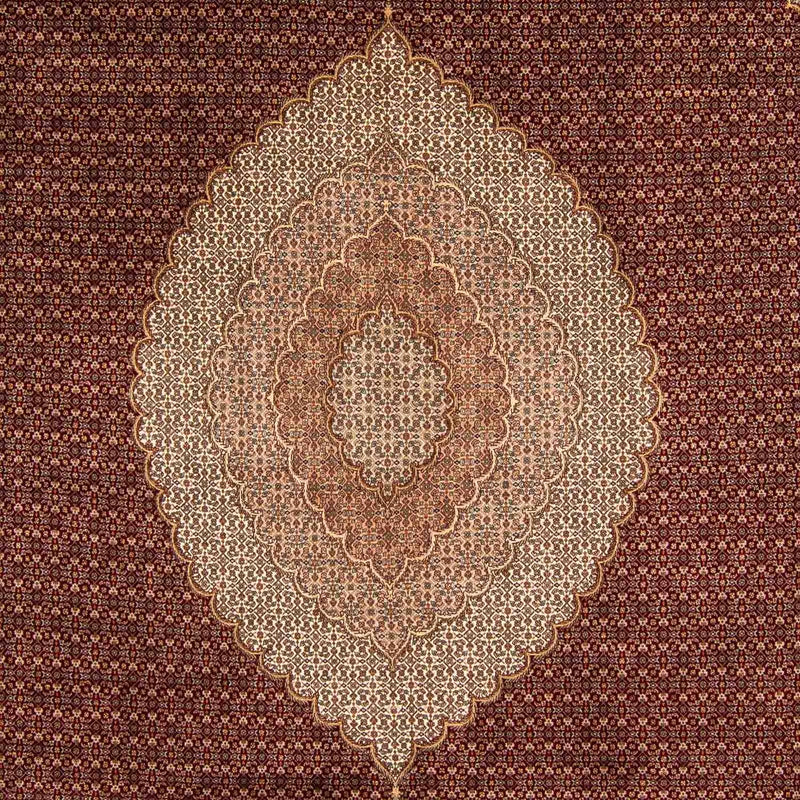 Perzisch tapijt - Tabriz - 403 x 300 cm - donkerrood