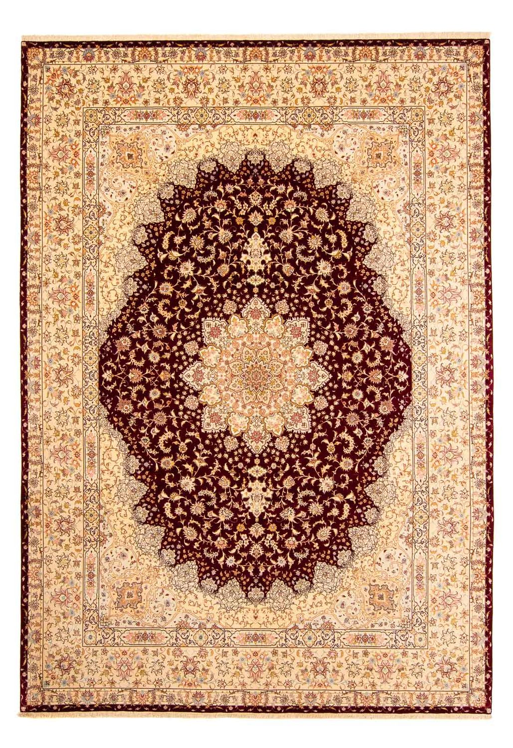 Perzisch tapijt - Tabriz - Royal - 405 x 301 cm - donkerrood