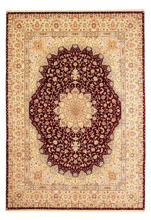 Perzisch tapijt - Tabriz - Royal - 405 x 301 cm - donkerrood