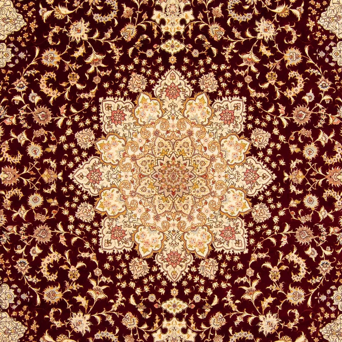 Perzisch tapijt - Tabriz - Royal - 405 x 301 cm - donkerrood