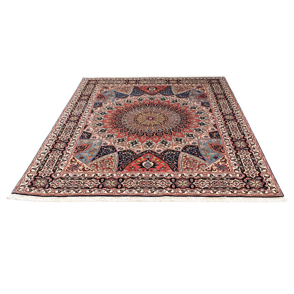 Perzisch tapijt - Tabriz - Royal - 190 x 156 cm - lichtbruin