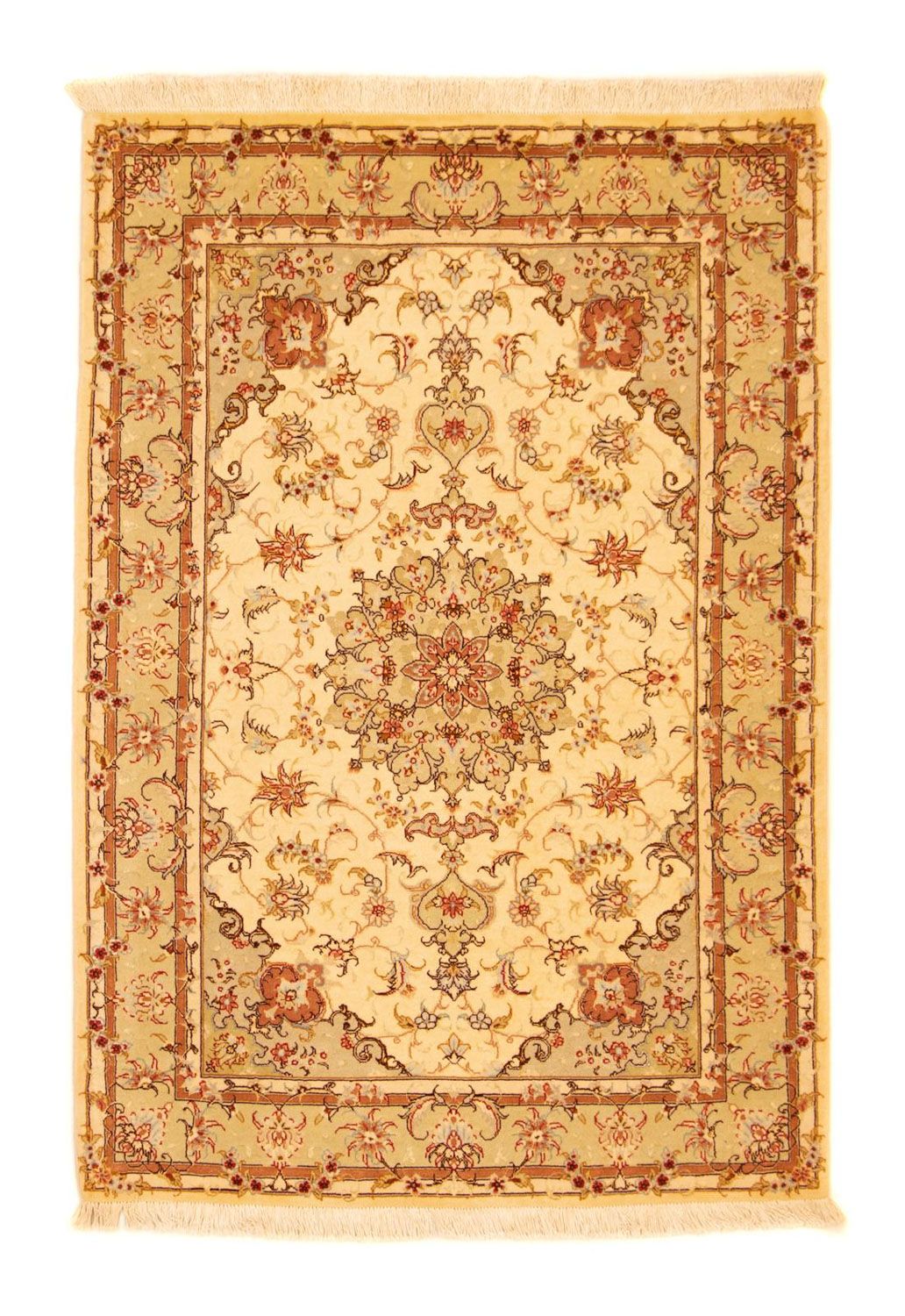 Perzisch tapijt - Tabriz - Royal - 147 x 104 cm - beige