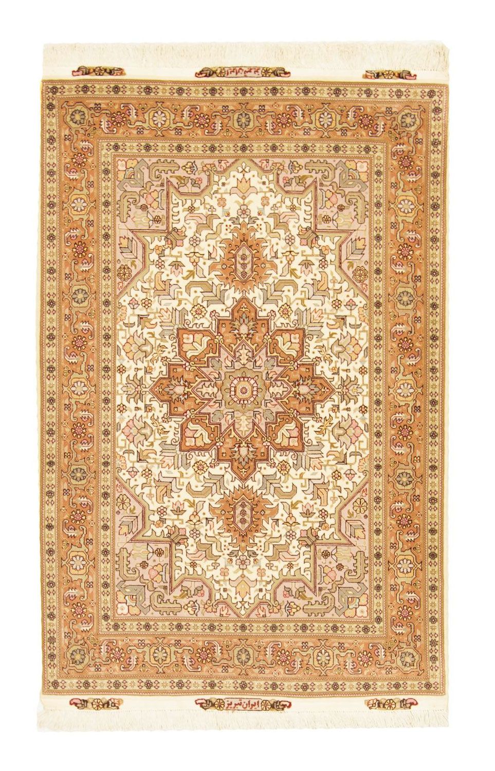 Perzisch tapijt - Tabriz - Royal - 156 x 102 cm - beige