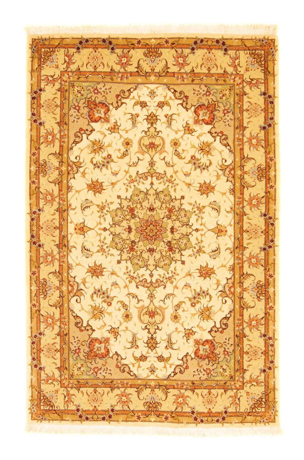 Perzisch tapijt - Tabriz - Royal - 162 x 102 cm - beige