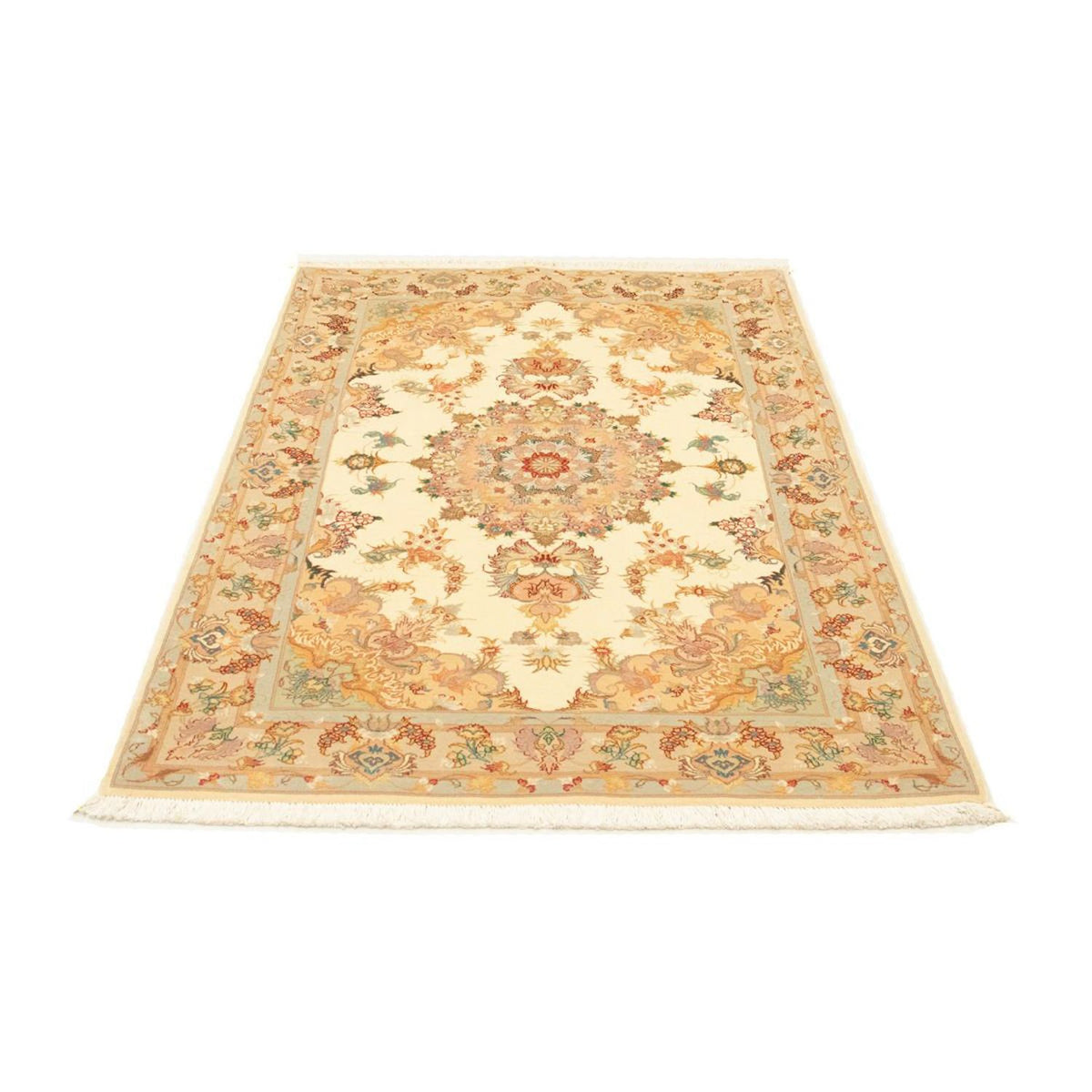 Perzisch tapijt - Tabriz - Royal - 154 x 100 cm - beige