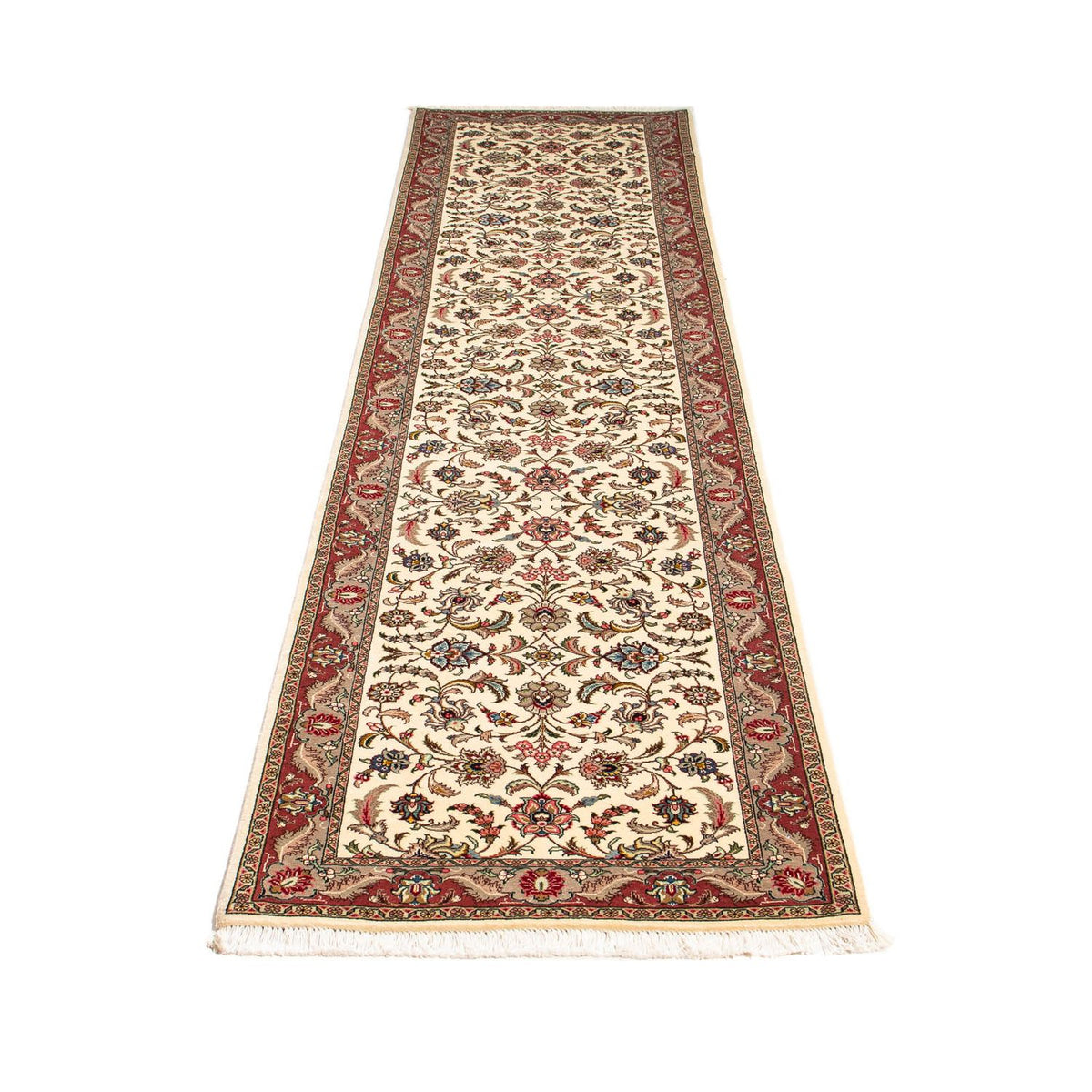 Loper Perzisch tapijt - Tabriz - Royal - 298 x 72 cm - beige