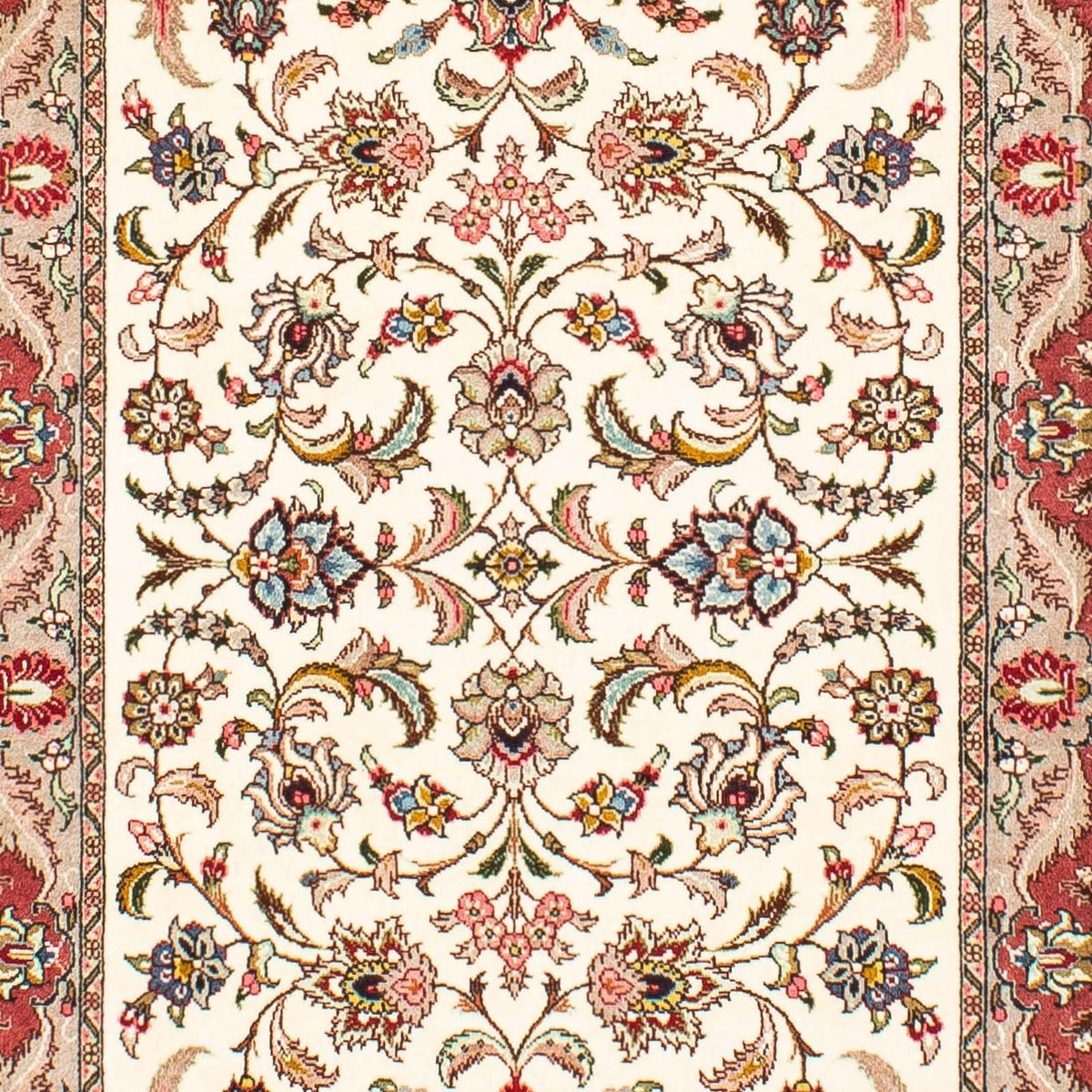 Loper Perzisch tapijt - Tabriz - Royal - 297 x 73 cm - beige