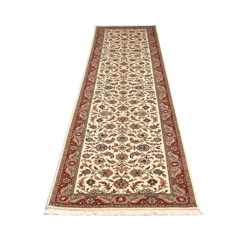 Loper Perzisch tapijt - Tabriz - Royal - 297 x 73 cm - beige