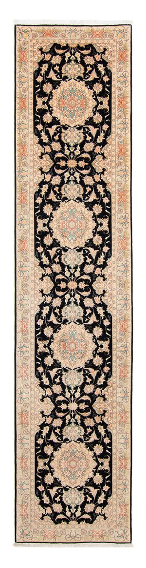 Loper Perzisch tapijt - Tabriz - Royal - 417 x 87 cm - donkerblauw
