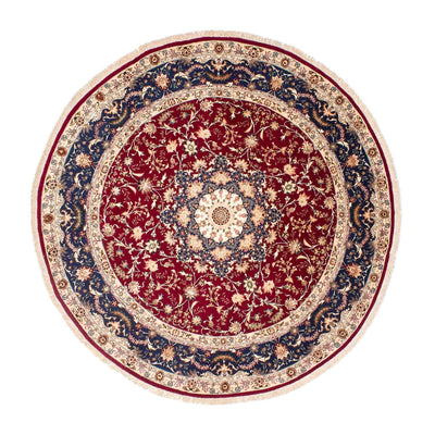 Perzisch tapijt - Tabriz - Royal rond  - 250 x 250 cm - donkerrood