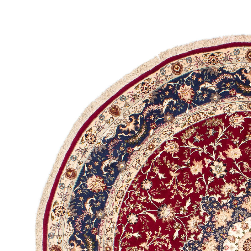 Perzisch tapijt - Tabriz - Royal rond  - 250 x 250 cm - donkerrood