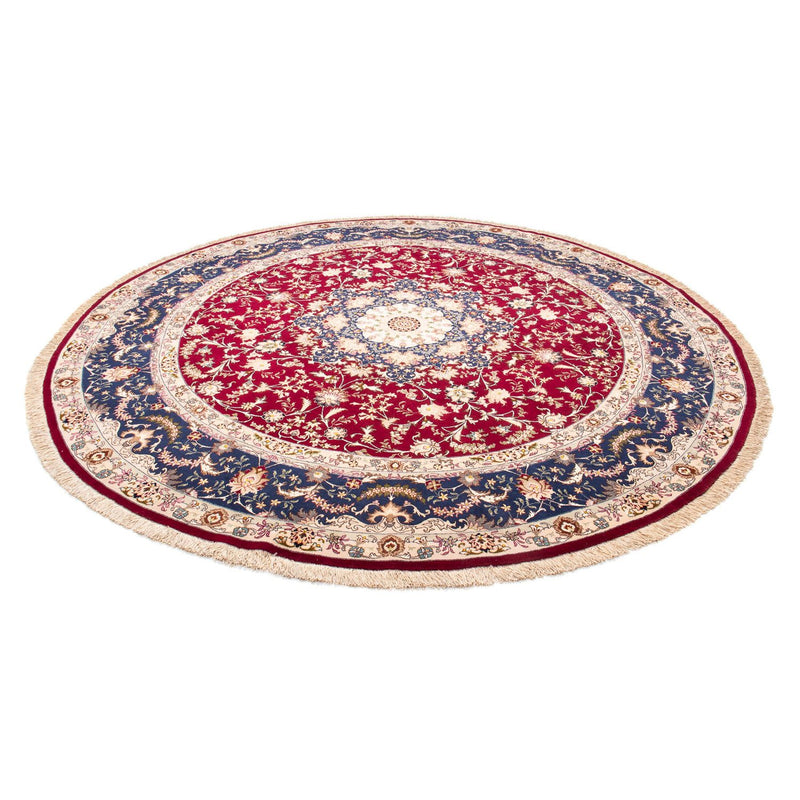 Perzisch tapijt - Tabriz - Royal rond  - 250 x 250 cm - donkerrood