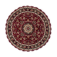 Perzisch tapijt - Tabriz - Royal rond  - 150 x 150 cm - donkerrood