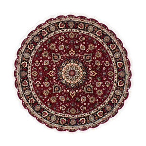 Perzisch tapijt - Tabriz - Royal rond  - 150 x 150 cm - donkerrood