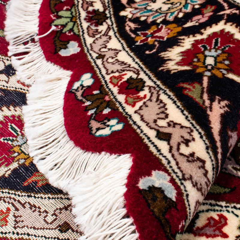 Perzisch tapijt - Tabriz - Royal rond  - 150 x 150 cm - donkerrood