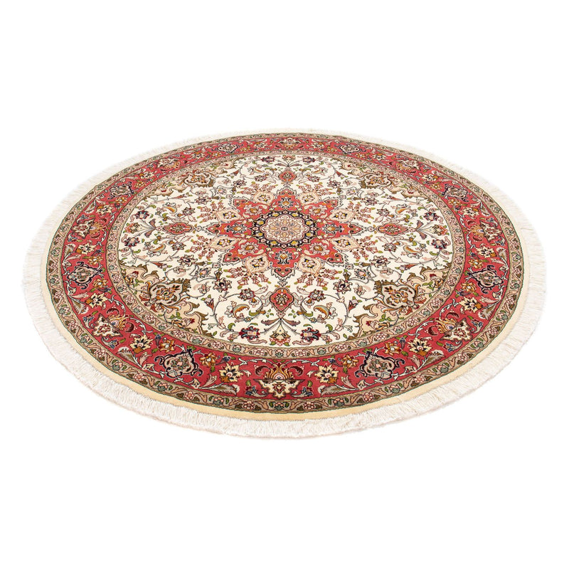 Perzisch tapijt - Tabriz - Royal rond  - 148 x 148 cm - beige
