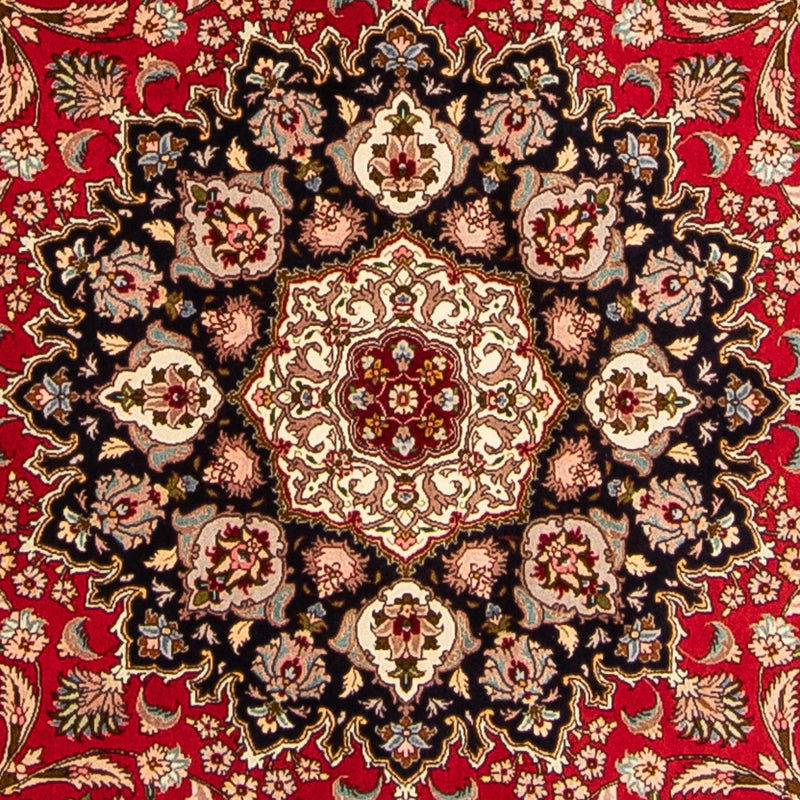 Perzisch tapijt - Tabriz - Royal rond  - 253 x 253 cm - donkerrood