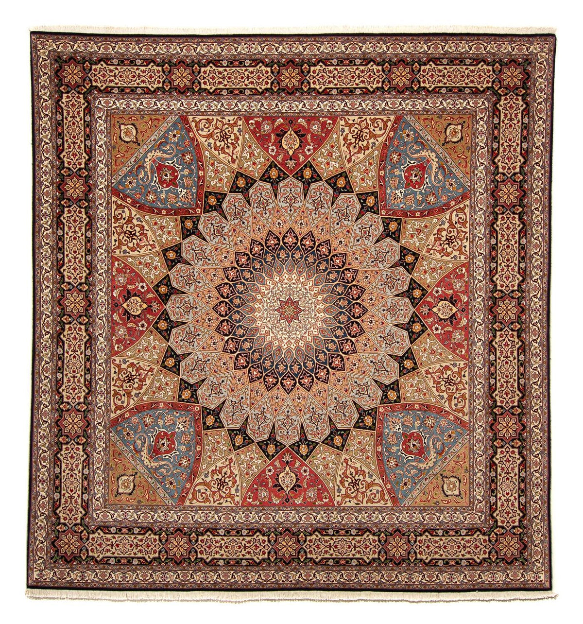 Perzisch tapijt - Tabriz - Royal vierkant  - 264 x 252 cm - lichtbruin