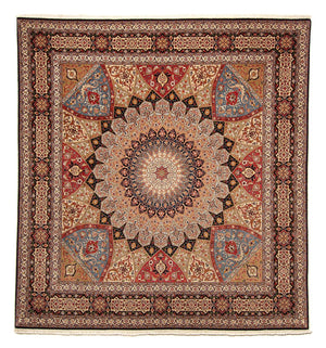 Perzisch tapijt - Tabriz - Royal vierkant  - 264 x 252 cm - lichtbruin