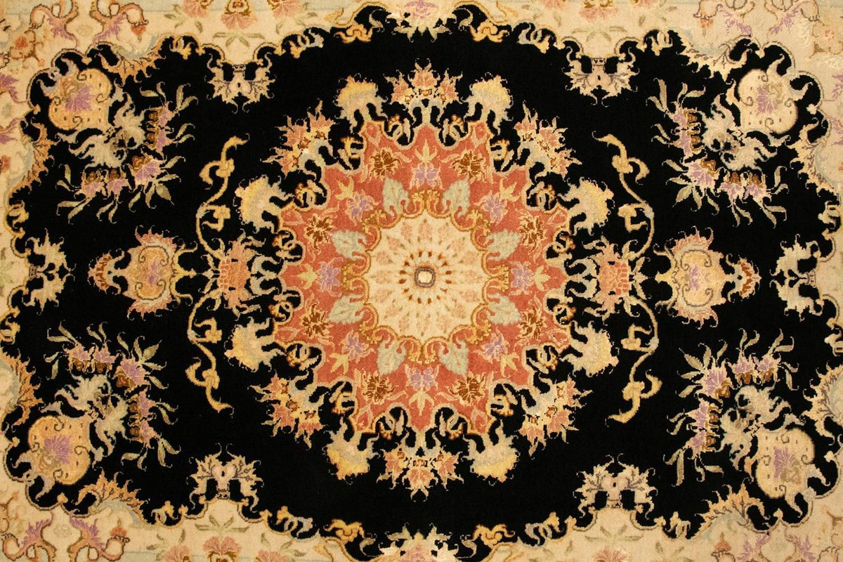 Perzisch tapijt - Tabriz - Royal - 138 x 101 cm - zwart
