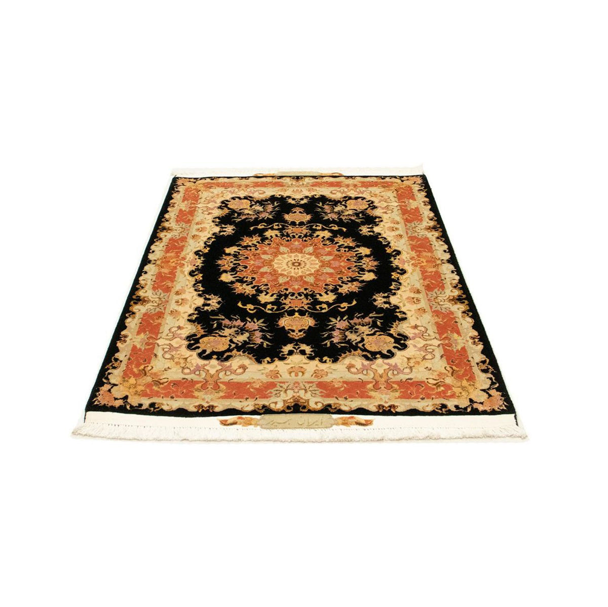 Perzisch tapijt - Tabriz - Royal - 138 x 101 cm - zwart