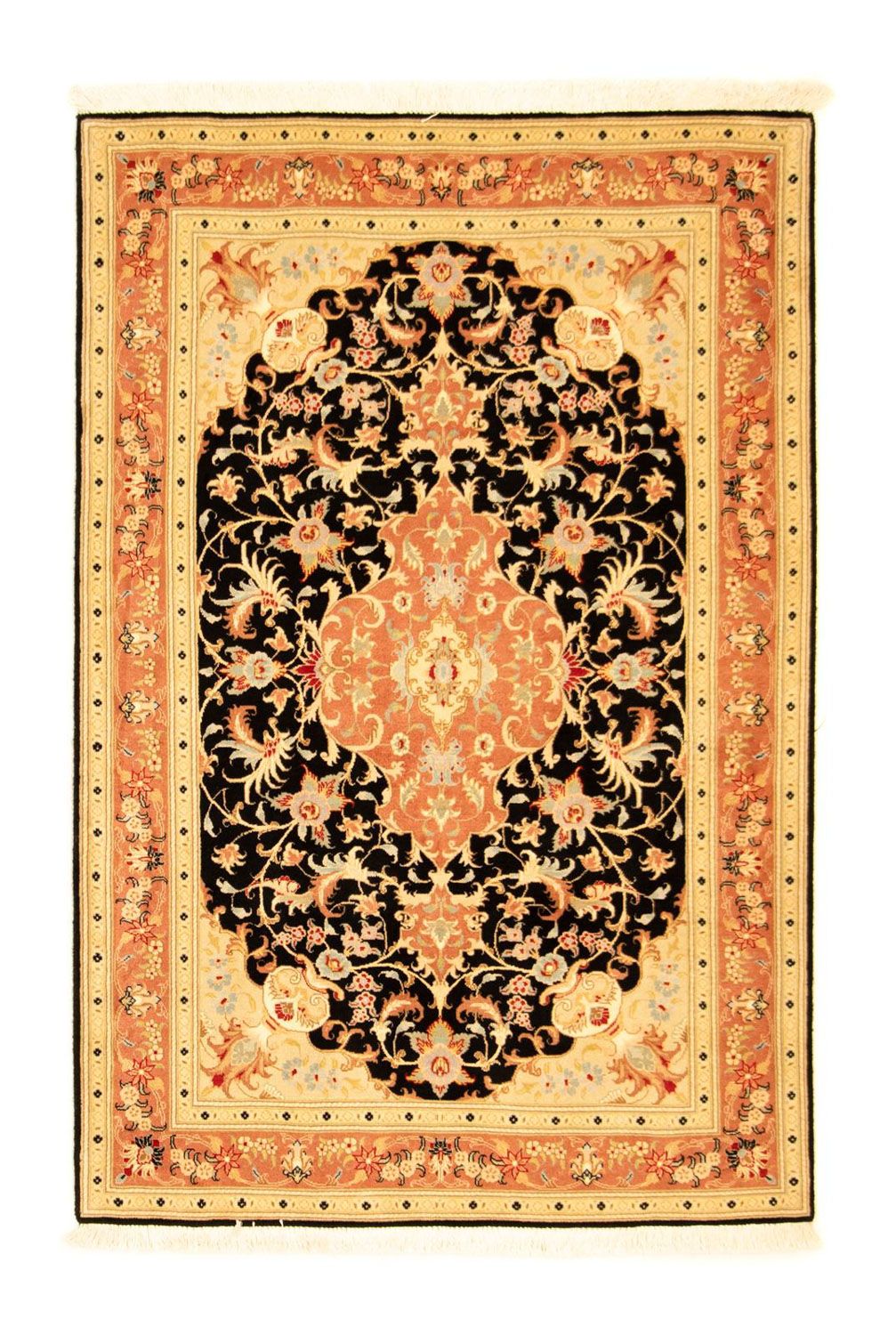 Perzisch tapijt - Tabriz - Royal - 150 x 101 cm - zwart