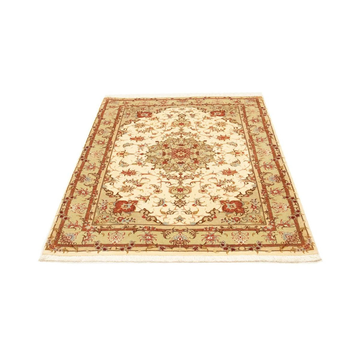 Perzisch tapijt - Tabriz - Royal - 143 x 103 cm - beige