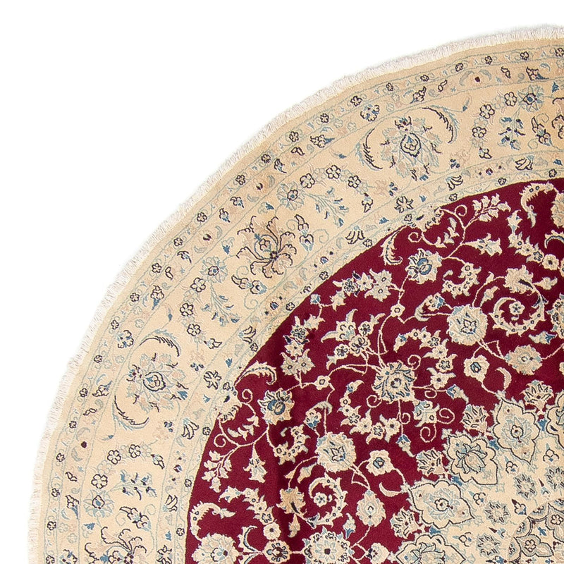 Perzisch tapijt - Nain rond  - 295 x 295 cm - donkerrood
