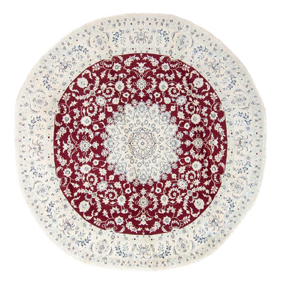 Perzisch tapijt - Nain rond  - 300 x 300 cm - donkerrood
