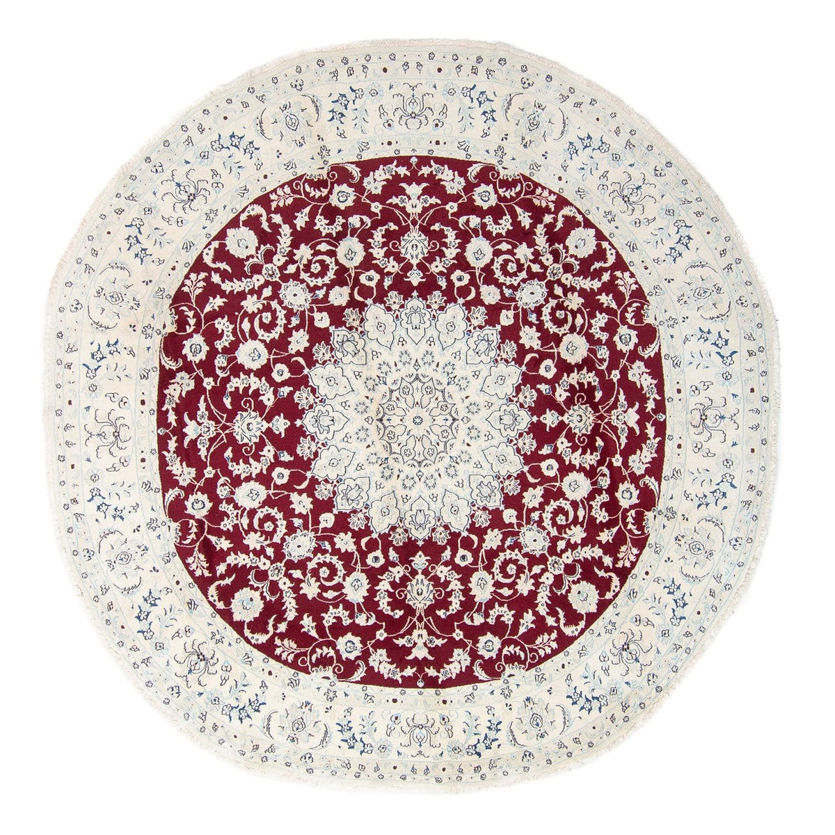 Perzisch tapijt - Nain rond  - 300 x 300 cm - donkerrood