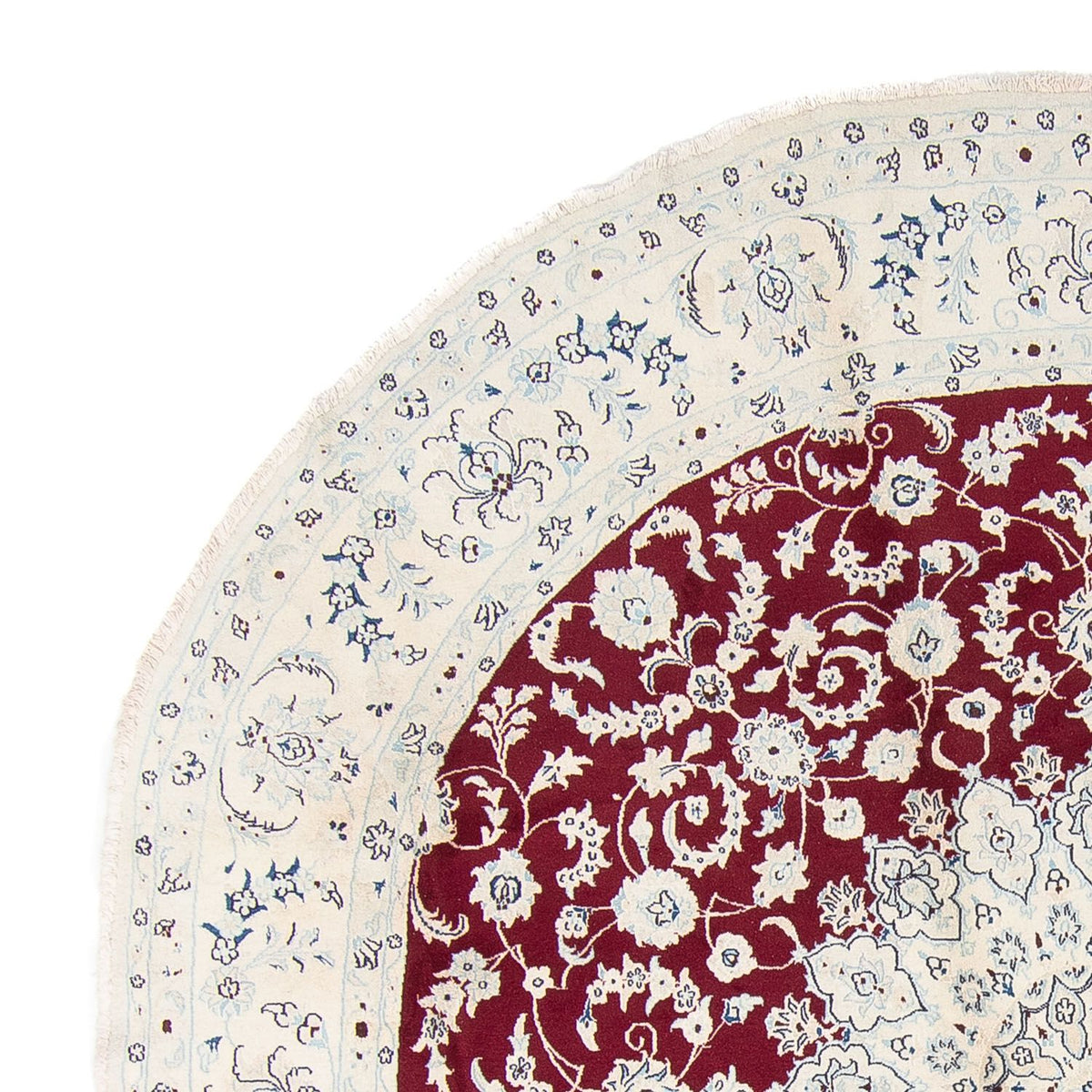 Perzisch tapijt - Nain rond  - 300 x 300 cm - donkerrood