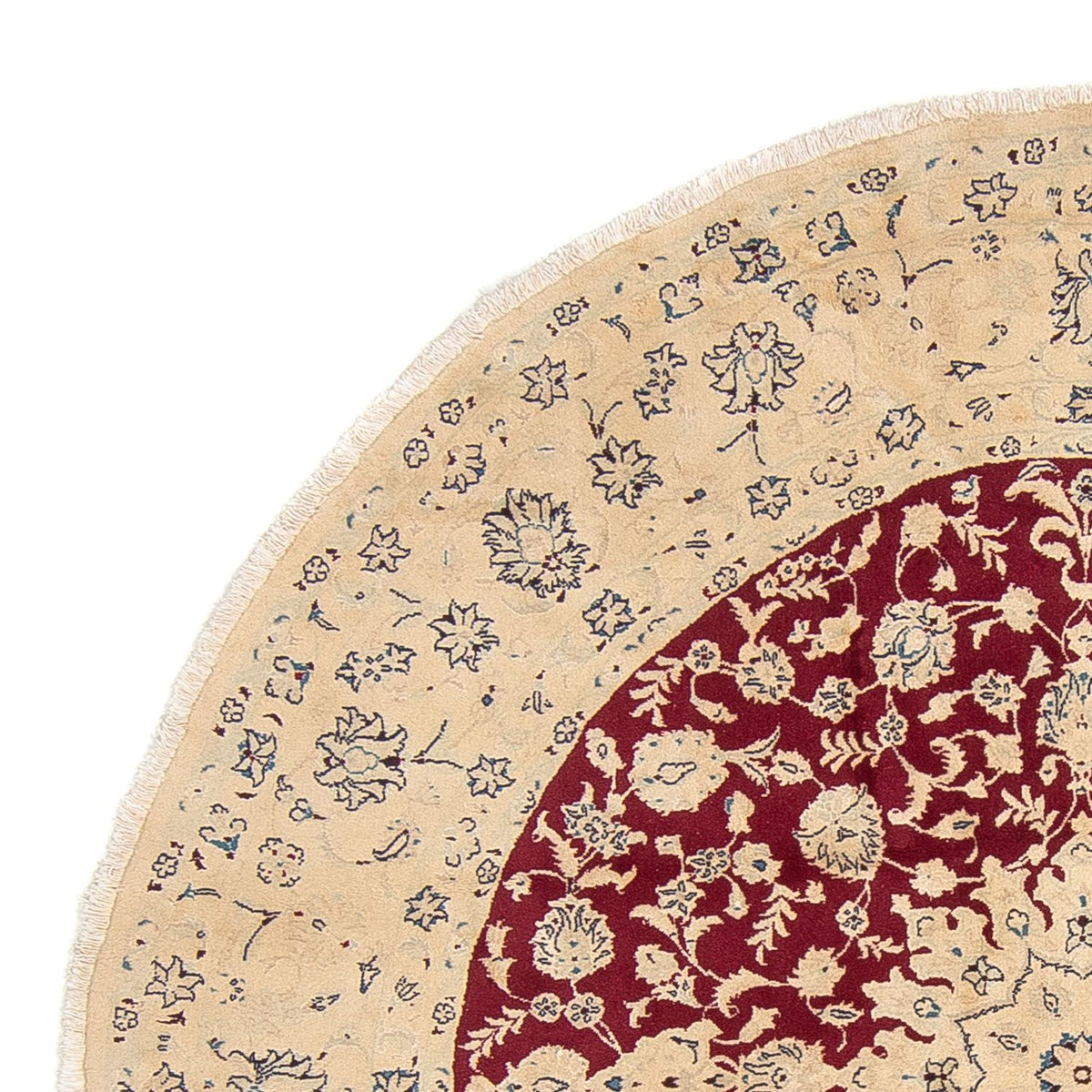 Perzisch tapijt - Nain rond  - 242 x 242 cm - donkerrood