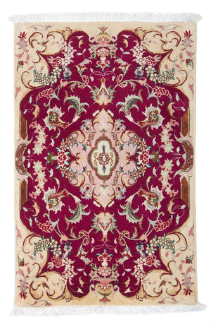 Perzisch tapijt - Tabriz - Royal - 90 x 60 cm - donkerrood