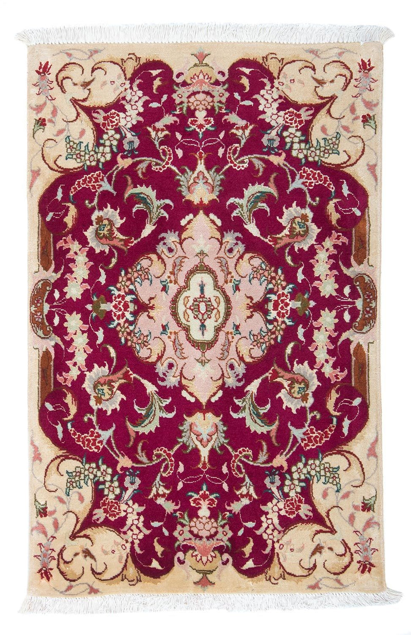 Perzisch tapijt - Tabriz - Royal - 90 x 60 cm - donkerrood