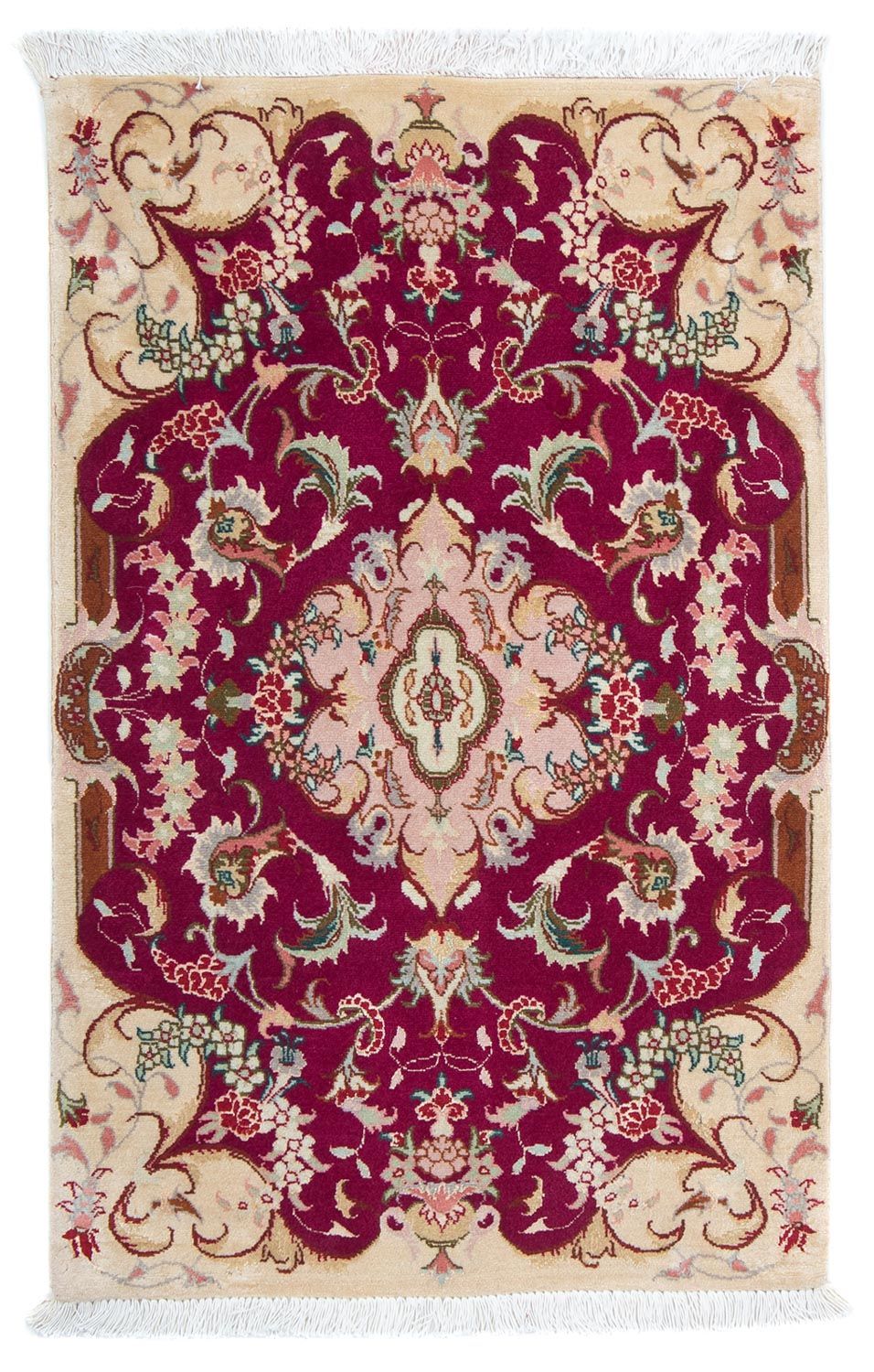 Perzisch tapijt - Tabriz - Royal - 90 x 60 cm - donkerrood