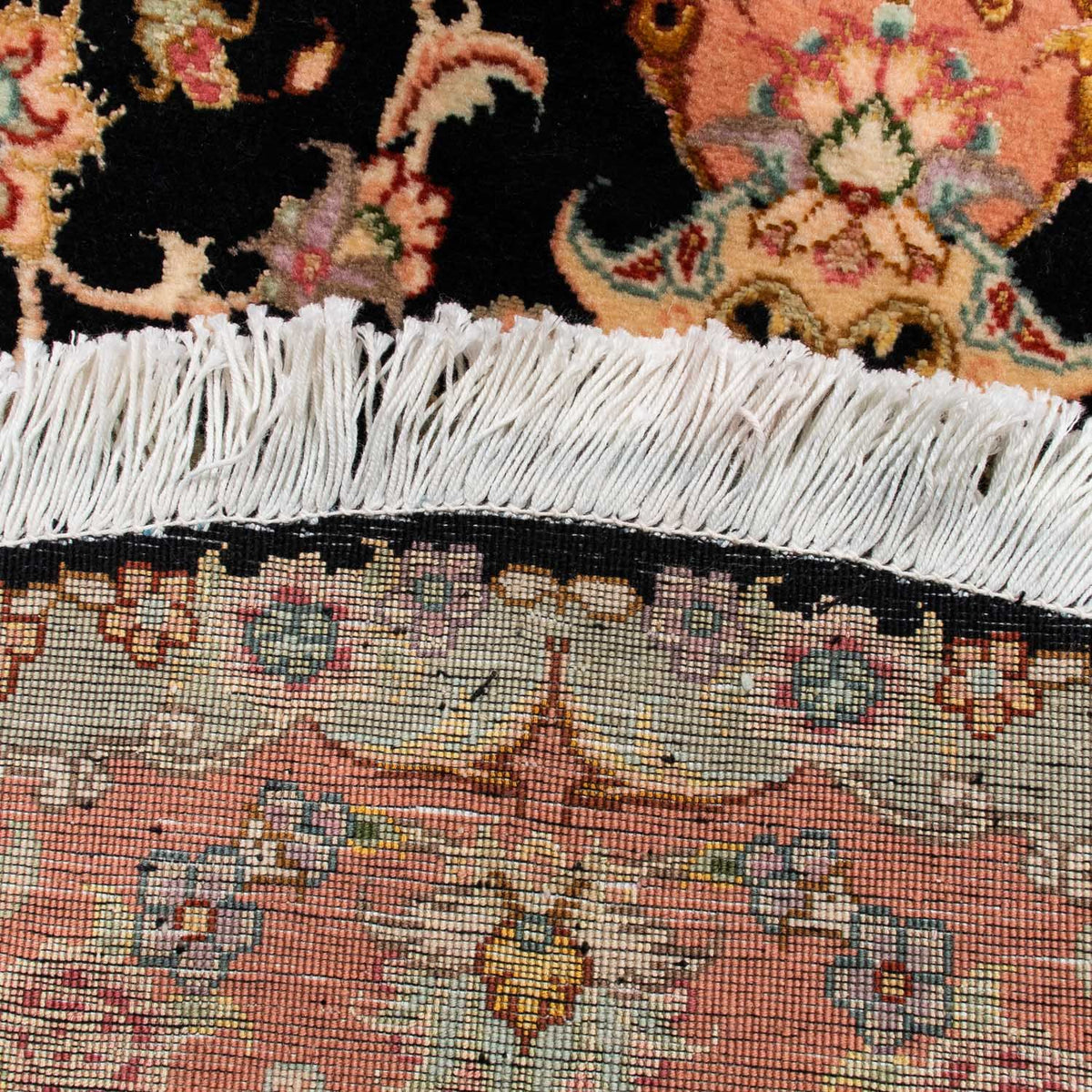 Perzisch tapijt - Tabriz - Royal rond  - 100 x 100 cm - donkerblauw