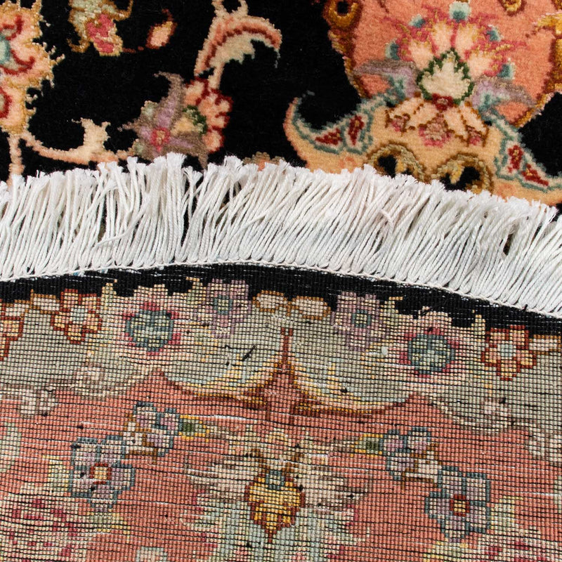 Perzisch tapijt - Tabriz - Royal rond  - 100 x 100 cm - donkerblauw