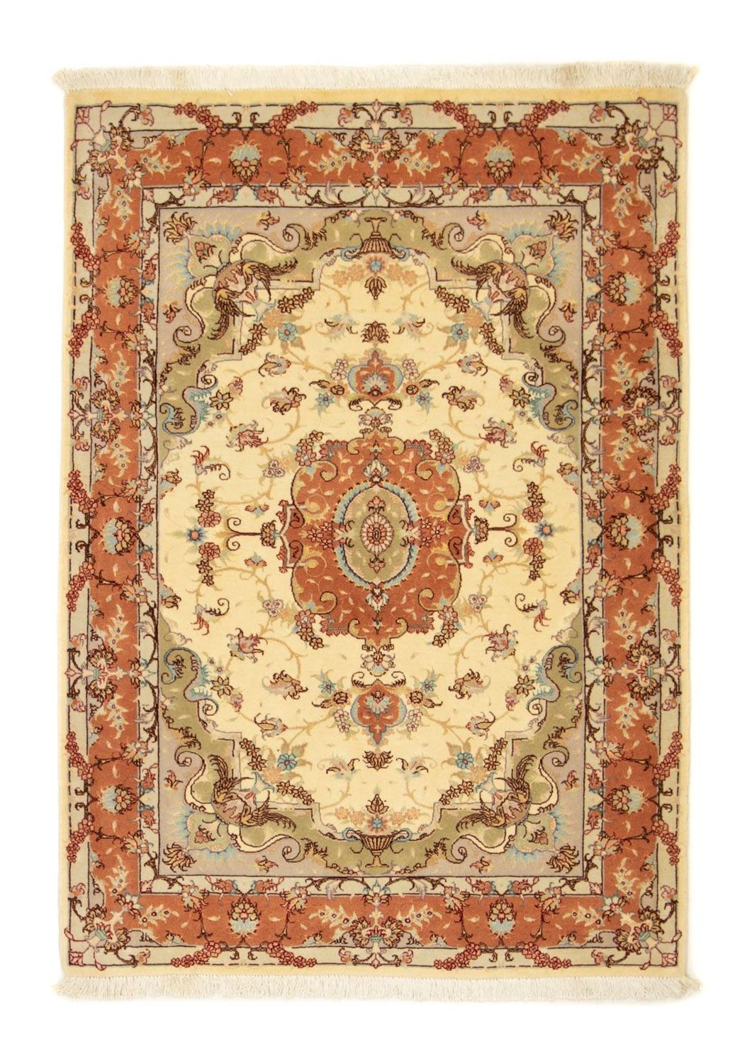 Perzisch tapijt - Tabriz - Royal - 143 x 102 cm - beige