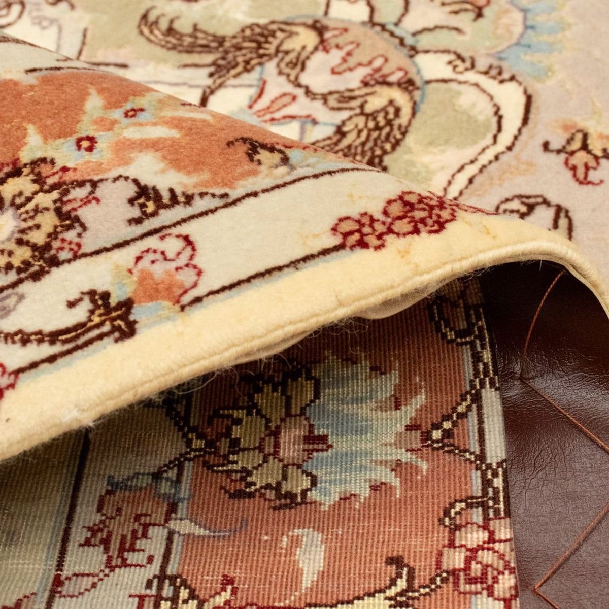 Perzisch tapijt - Tabriz - Royal - 143 x 102 cm - beige