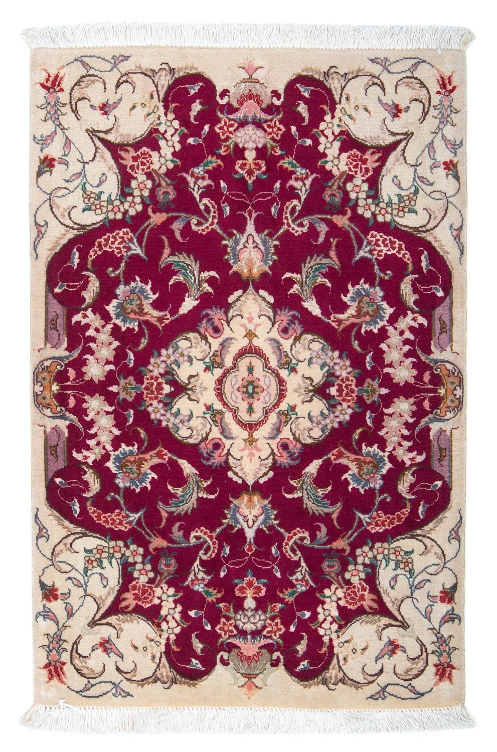 Perzisch tapijt - Tabriz - Royal - 90 x 60 cm - donkerrood
