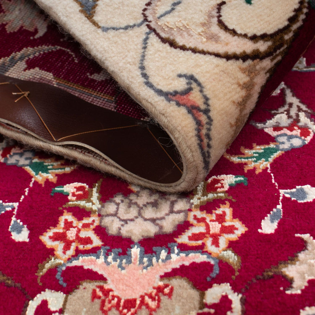 Perzisch tapijt - Tabriz - Royal - 90 x 60 cm - donkerrood