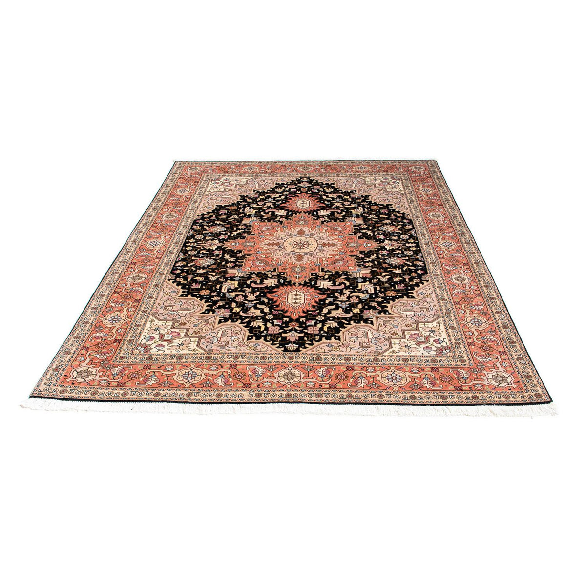 Perzisch tapijt - Tabriz - Royal - 196 x 152 cm - donkerblauw