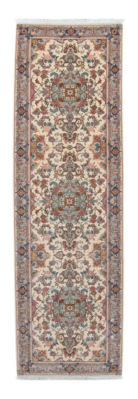 Loper Perzisch tapijt - Tabriz - Royal - 355 x 92 cm - beige