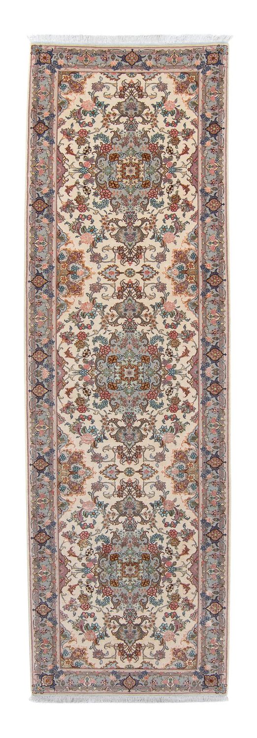 Loper Perzisch tapijt - Tabriz - Royal - 355 x 92 cm - beige