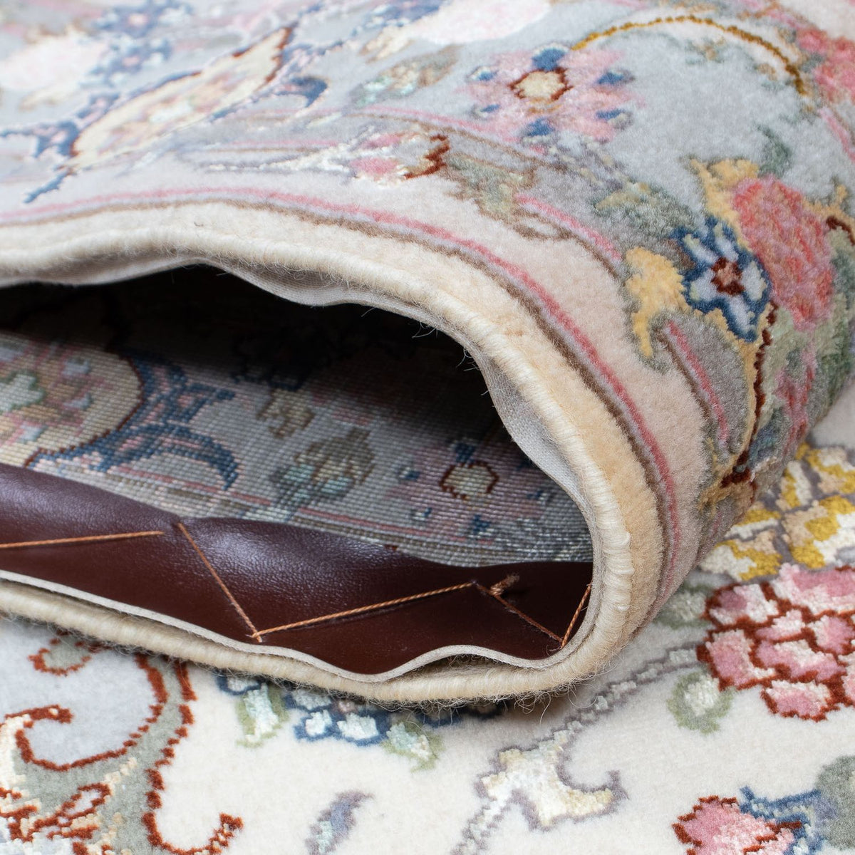 Loper Perzisch tapijt - Tabriz - Royal - 355 x 92 cm - beige